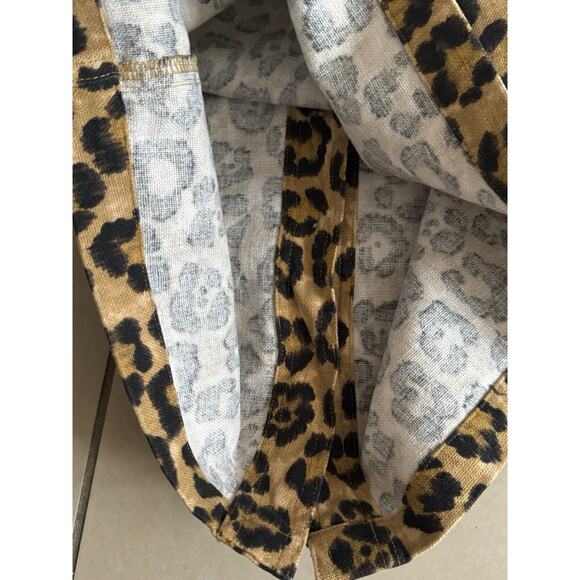 Ralph Lauren Button Front Leopard Print Skirt Pencil Knee Length Sz 2 Side... - Picture 3 of 8